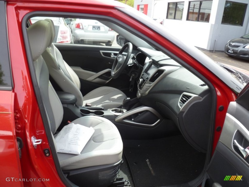 Gray Interior 2012 Hyundai Veloster Standard Veloster Model Photo #81241382