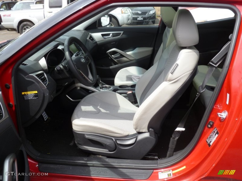 Gray Interior 2012 Hyundai Veloster Standard Veloster Model Photo #81241427
