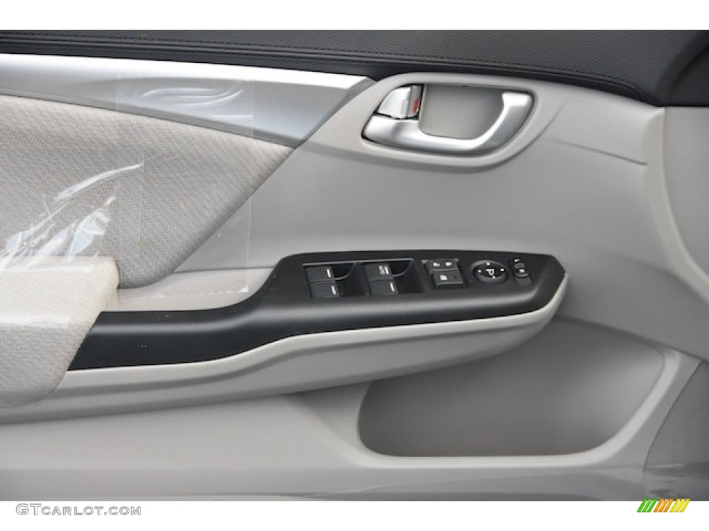 2013 Honda Civic EX Sedan Gray Door Panel Photo #81243518