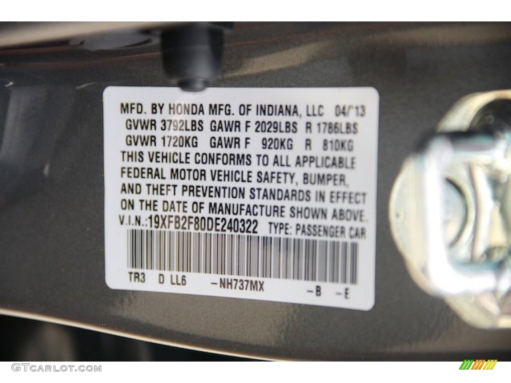 2013 Honda Civic EX Sedan Parts Photos