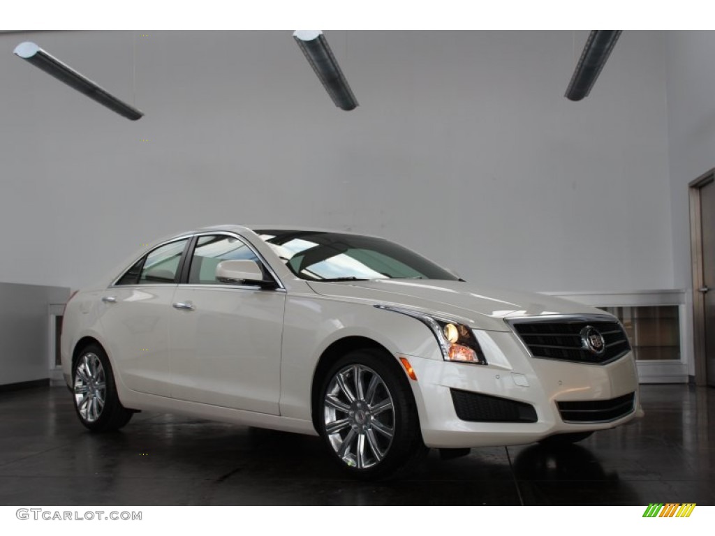 2013 ATS 2.0L Turbo Luxury - White Diamond Tricoat / Caramel/Jet Black Accents photo #1