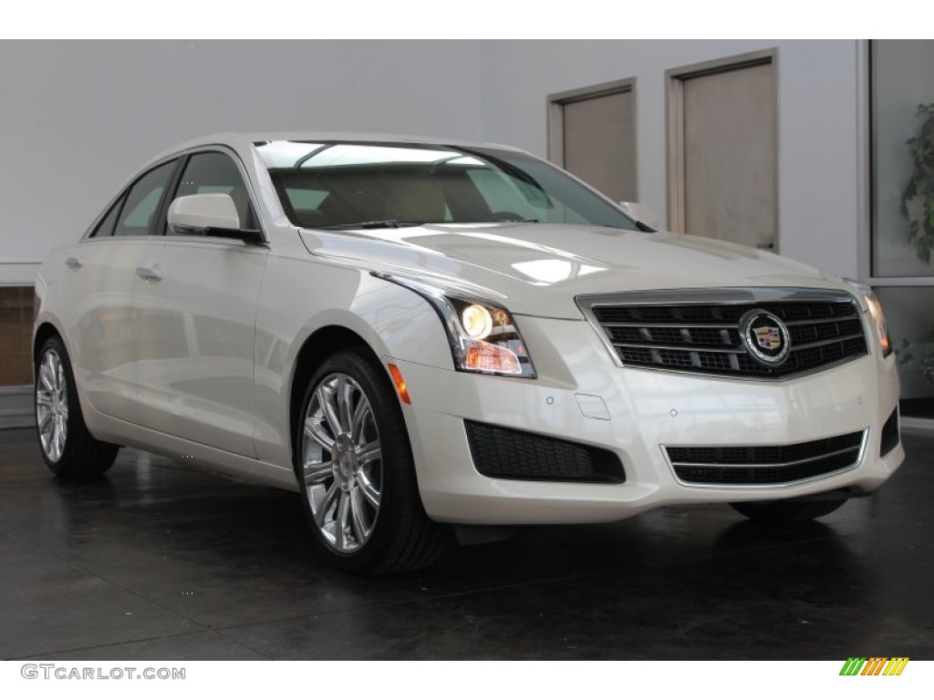White Diamond Tricoat 2013 Cadillac ATS 2.0L Turbo Luxury Exterior Photo #81244584