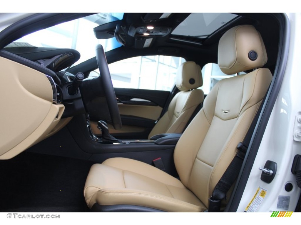 Caramel/Jet Black Accents Interior 2013 Cadillac ATS 2.0L Turbo Luxury Photo #81244753