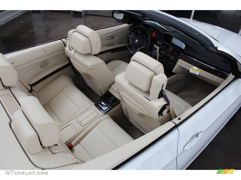 Cream Beige Interior 2013 BMW 3 Series 328i Convertible Photo #81245085