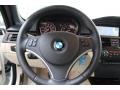 2013 BMW 3 Series Cream Beige Interior Steering Wheel Photo