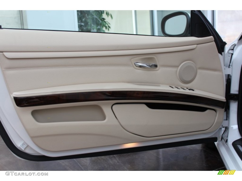 2013 BMW 3 Series 328i Convertible Cream Beige Door Panel Photo #81245142