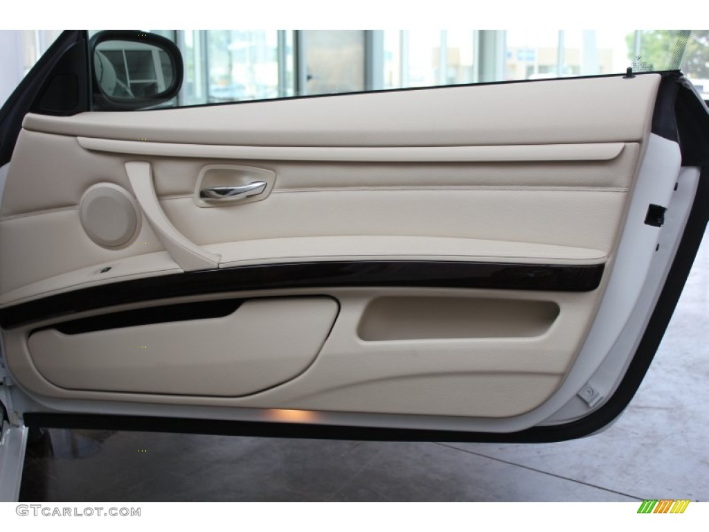 2013 BMW 3 Series 328i Convertible Cream Beige Door Panel Photo #81245161