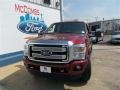 2013 Ruby Red Metallic Ford F250 Super Duty Platinum Crew Cab 4x4  photo #1