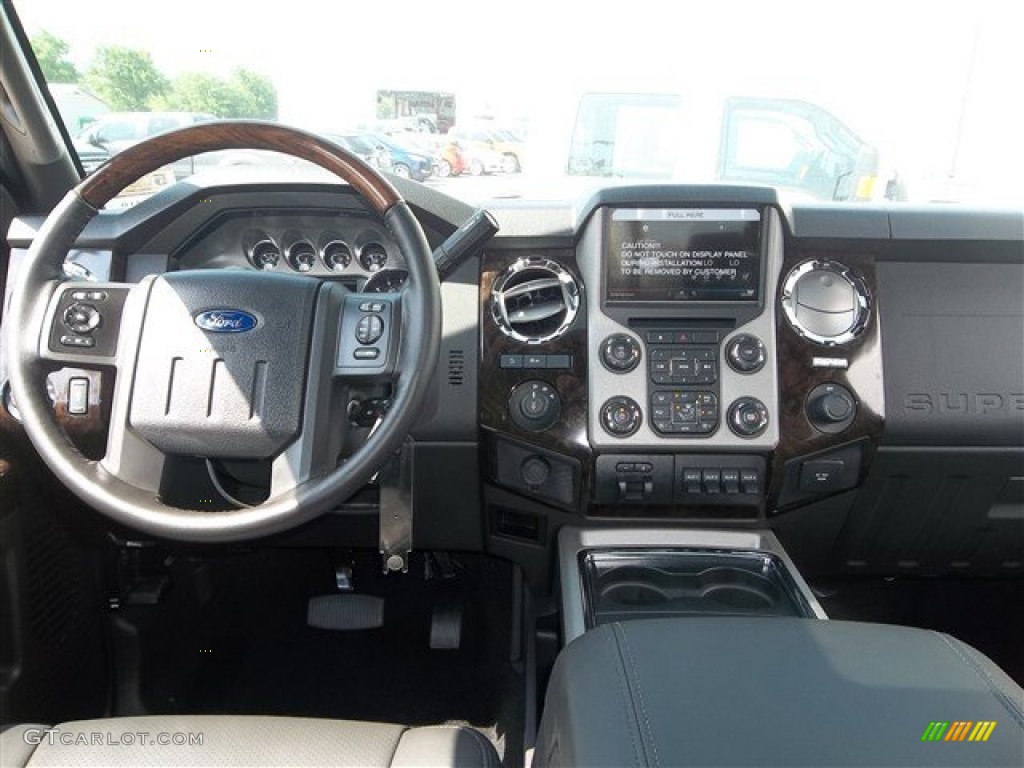 2013 Ford F250 Super Duty Platinum Crew Cab 4x4 Black Dashboard Photo #81246925