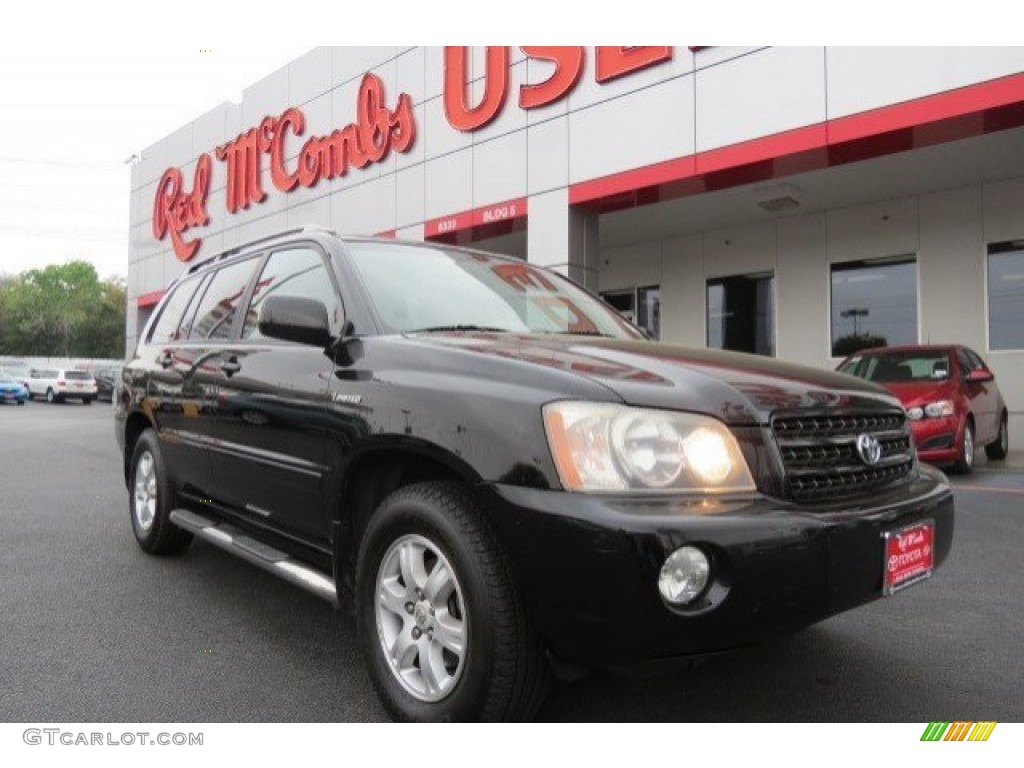 2002 Highlander Limited - Black / Ivory photo #1