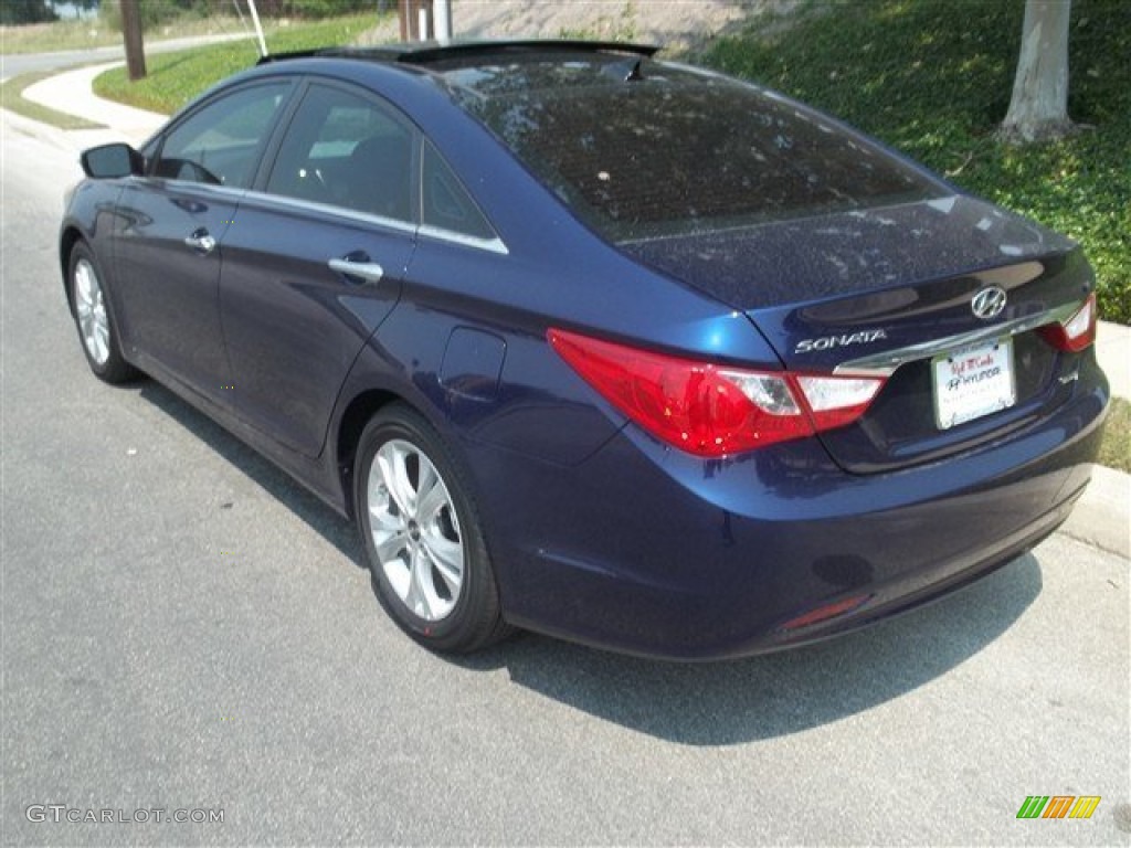 2013 Sonata Limited - Indigo Night Blue / Gray photo #2