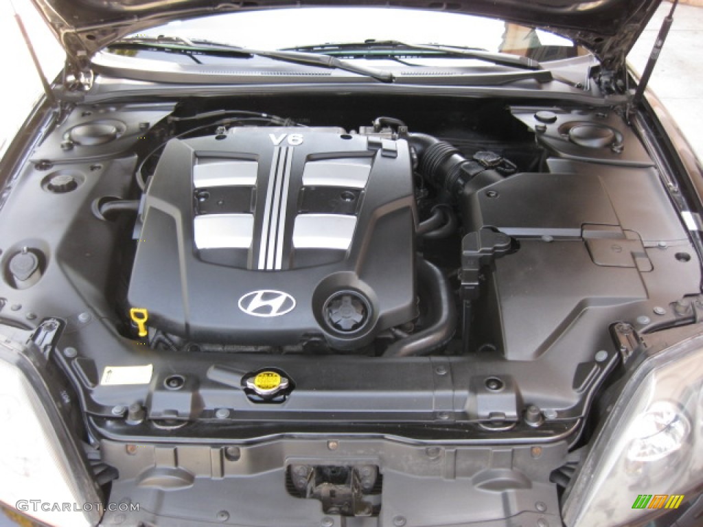 2004 Tiburon GT - Jet Black / Black photo #22