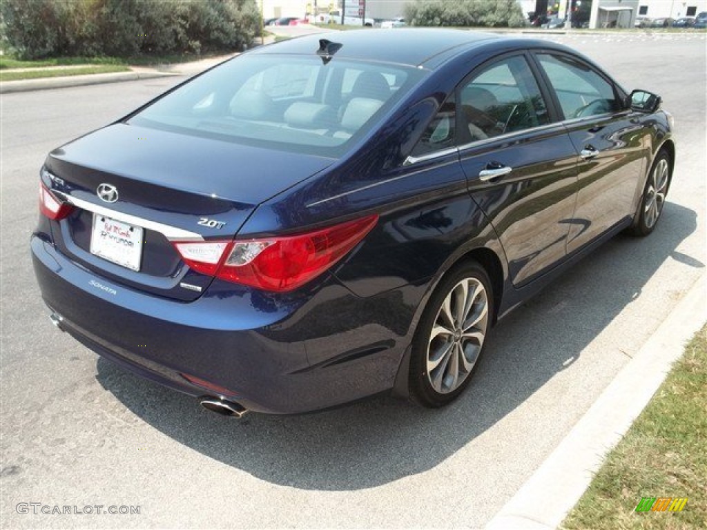 2013 Sonata Limited 2.0T - Indigo Night Blue / Gray photo #3