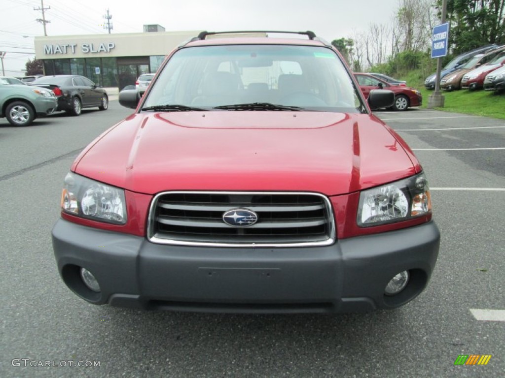 2004 Forester 2.5 X - Cayenne Red Pearl / Beige photo #3