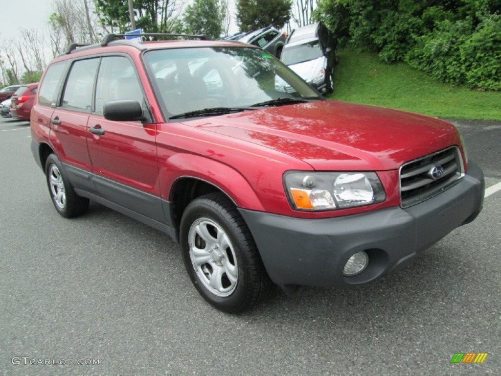 Cayenne Red Pearl 2004 Subaru Forester 2.5 X Exterior Photo #81256735