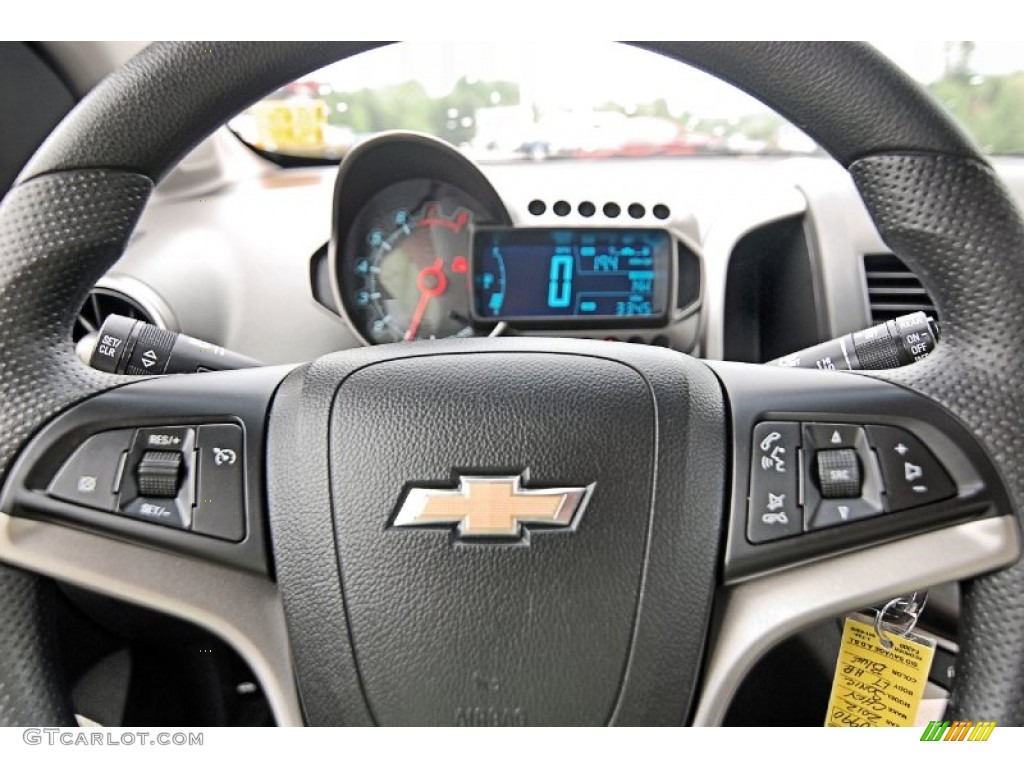 2012 Chevrolet Sonic LT Hatch Dark Pewter/Dark Titanium Steering Wheel Photo #81257005