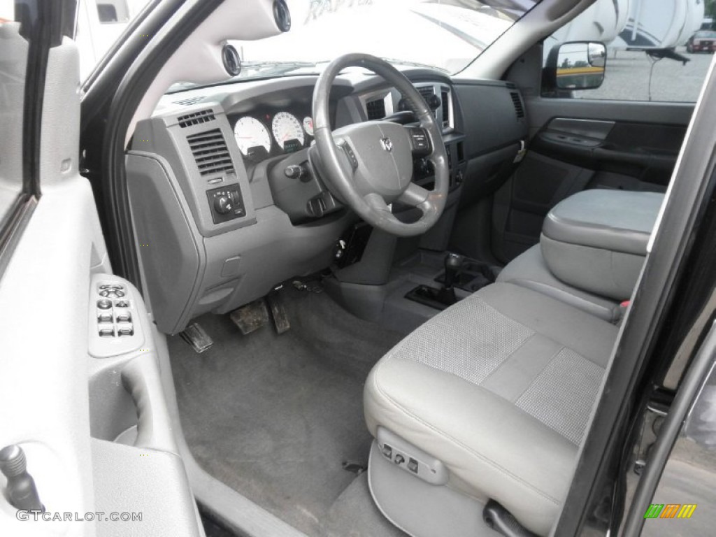 2007 Ram 3500 Laramie Quad Cab 4x4 Dually - Brilliant Black Crystal Pearl / Medium Slate Gray photo #7