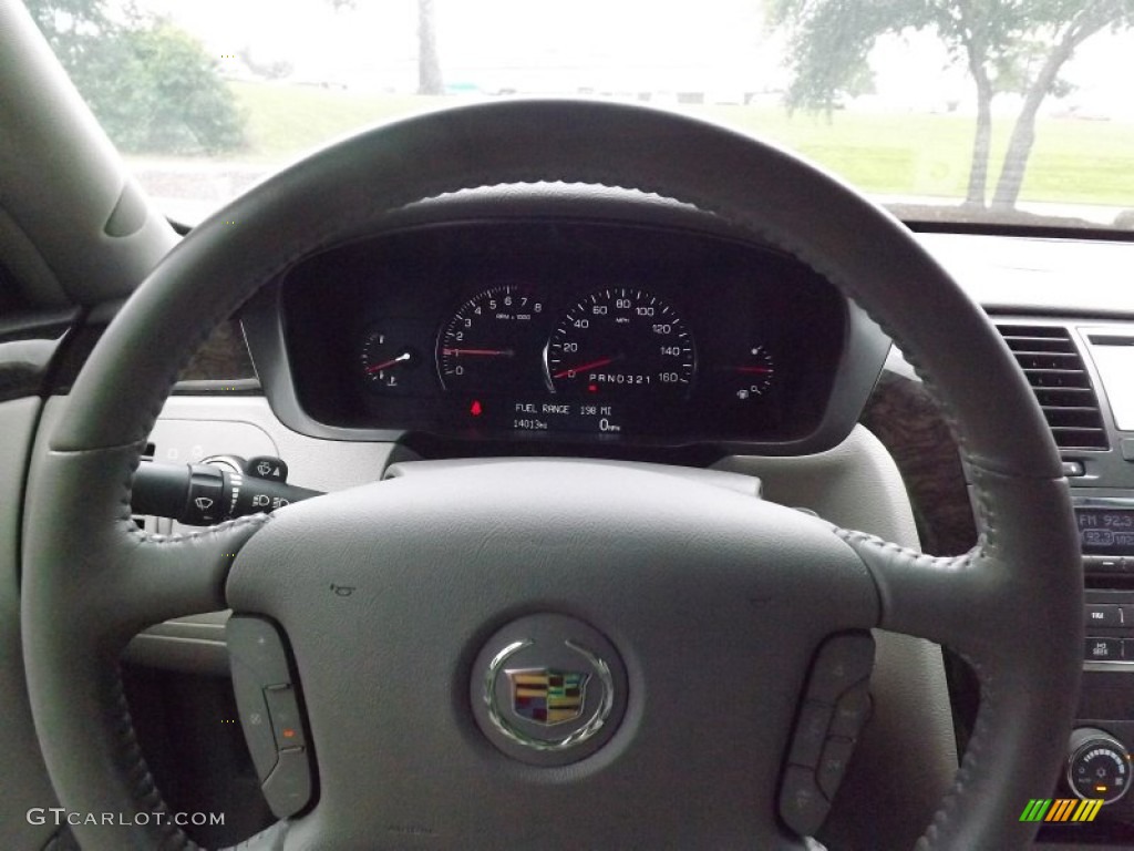 2011 Cadillac DTS Standard DTS Model Titanium/Dark Titanium Accents Steering Wheel Photo #81261522