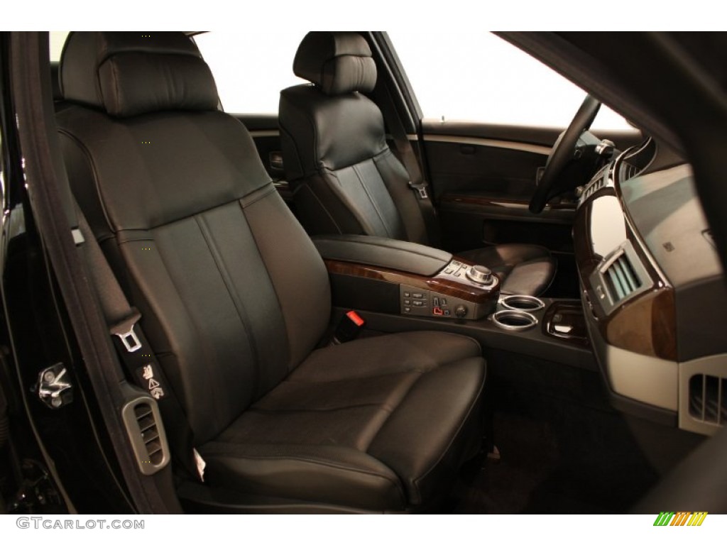 Black Interior 2008 BMW 7 Series 750Li Sedan Photo #81262183