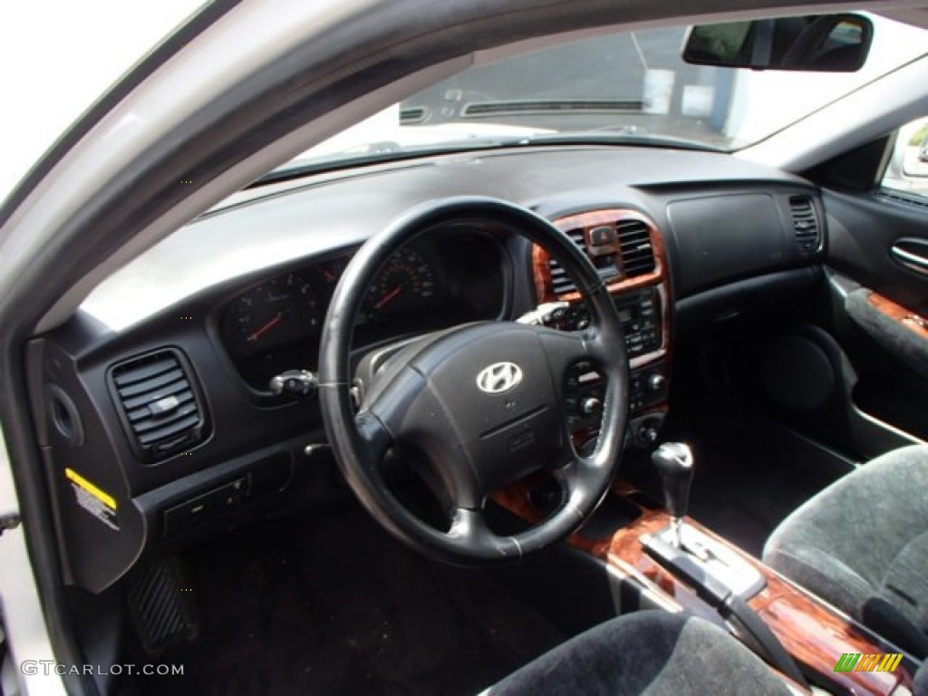 2002 Sonata GLS V6 - Brilliant Silver / Black photo #10