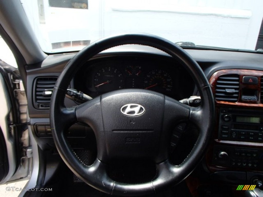2002 Sonata GLS V6 - Brilliant Silver / Black photo #19