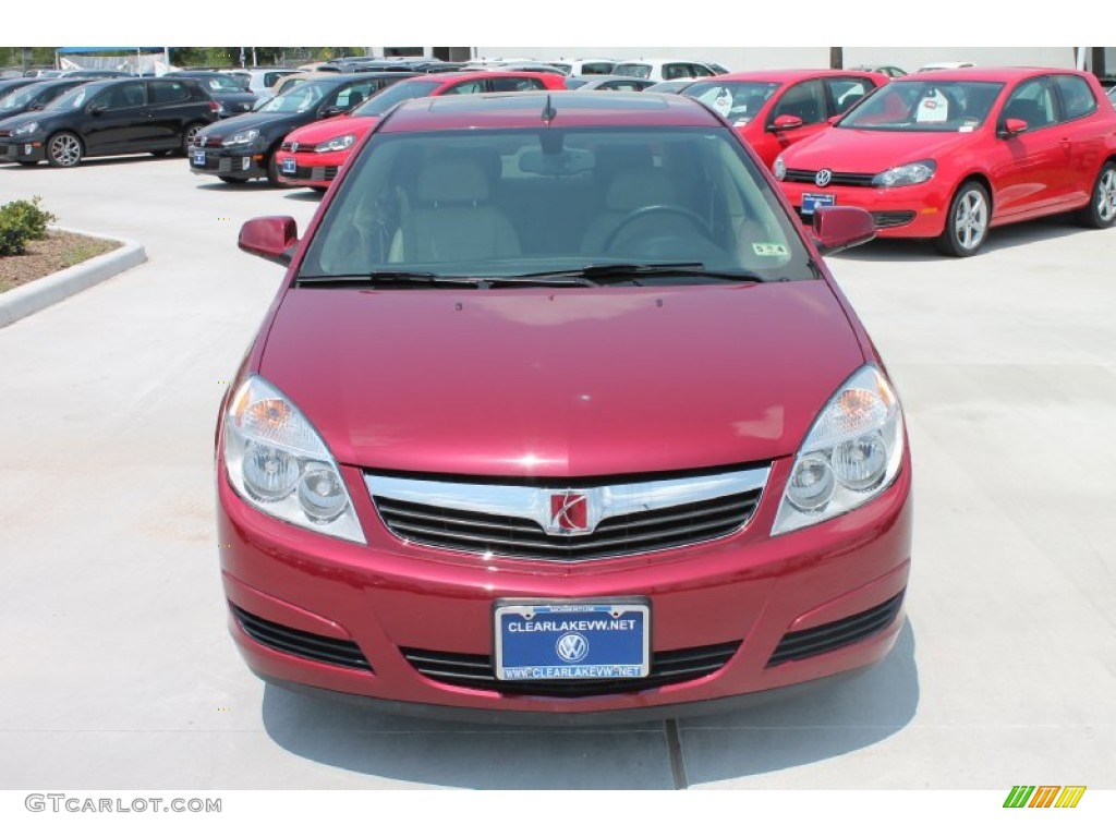 2007 Aura XE - Berry Red / Tan photo #2