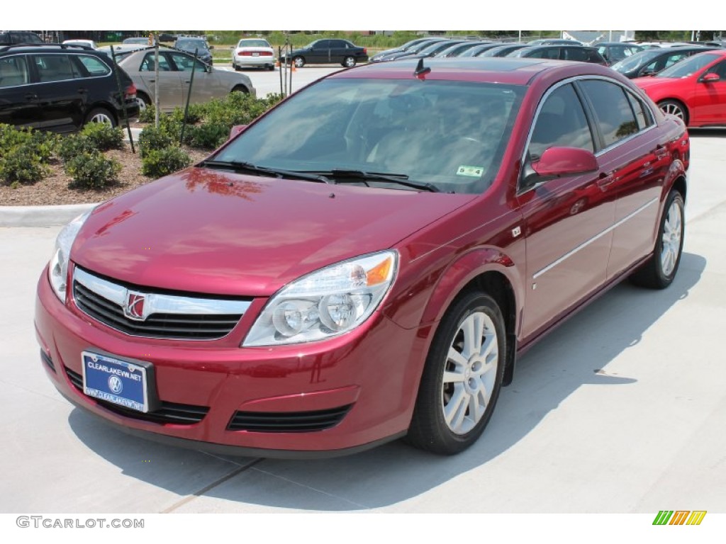 2007 Aura XE - Berry Red / Tan photo #3