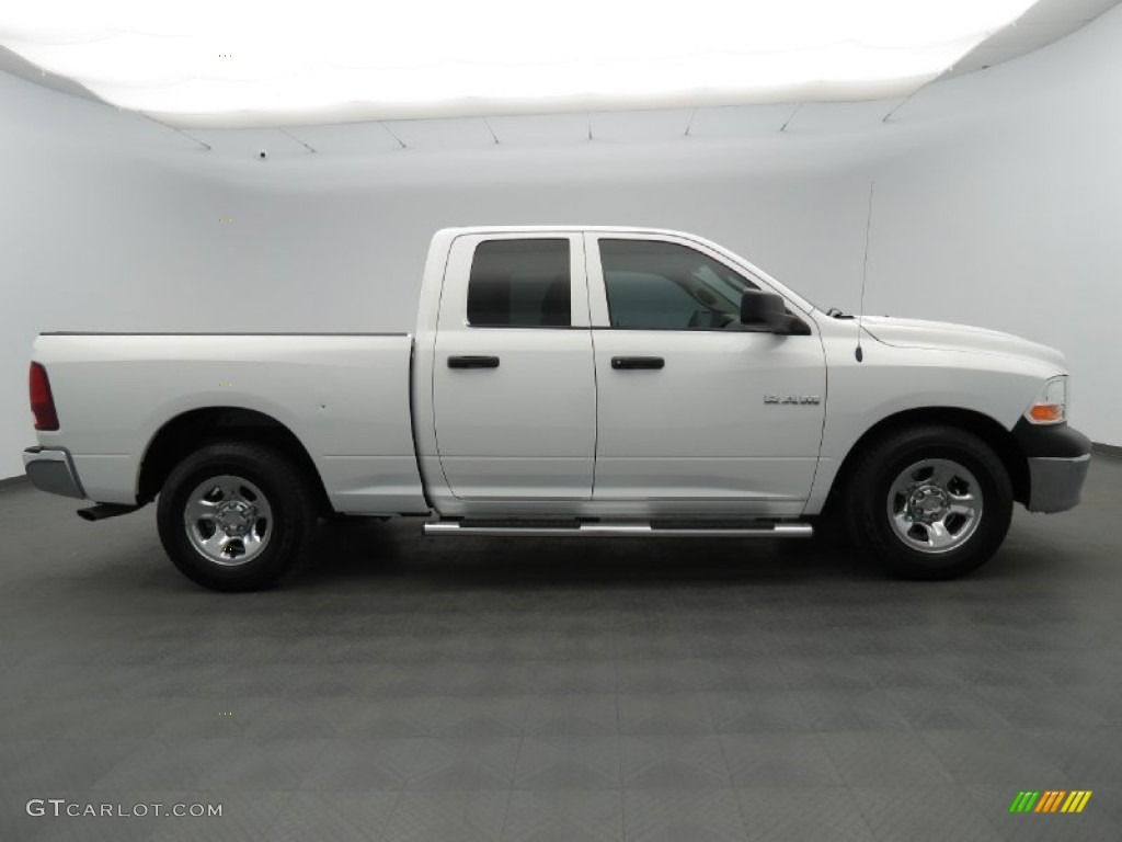 2010 Ram 1500 ST Quad Cab - Stone White / Dark Slate/Medium Graystone photo #4