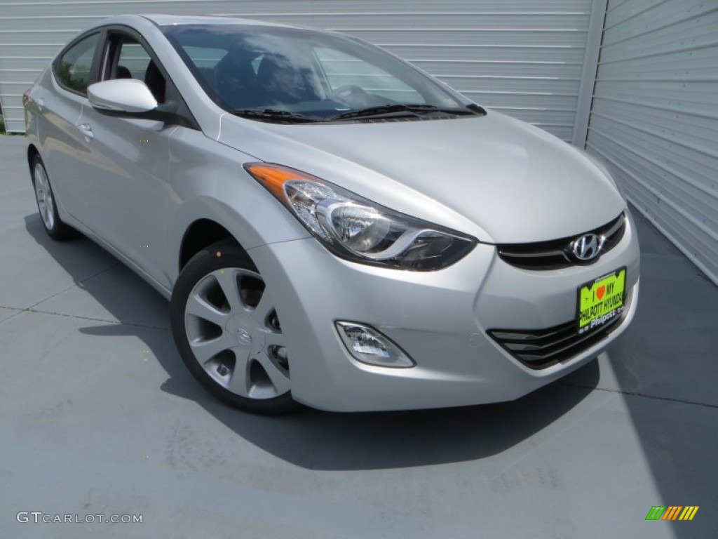 2013 Elantra Limited - Shimmering Air Silver / Black photo #2