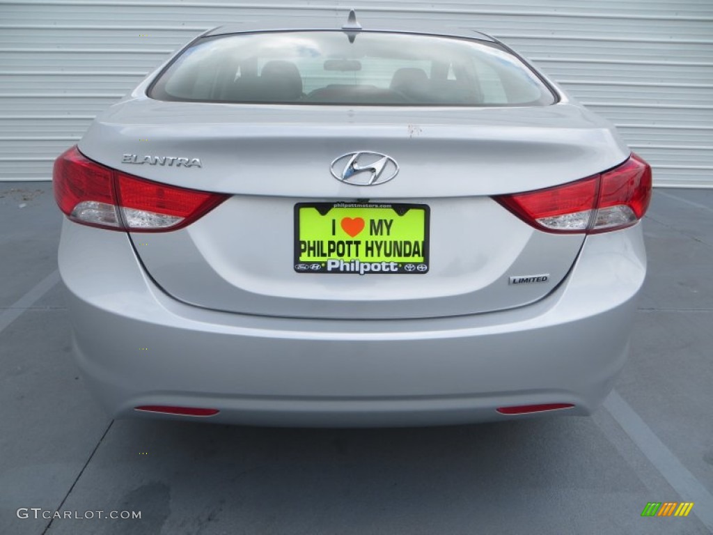 2013 Elantra Limited - Shimmering Air Silver / Black photo #5