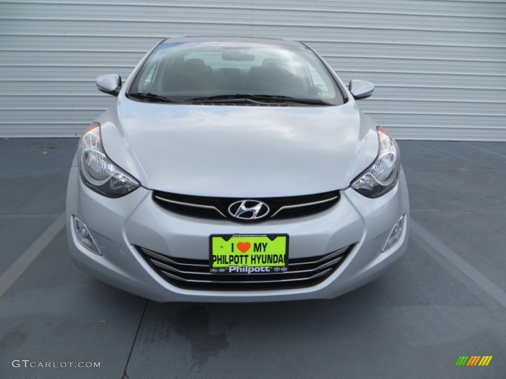 2013 Elantra Limited - Shimmering Air Silver / Black photo #10