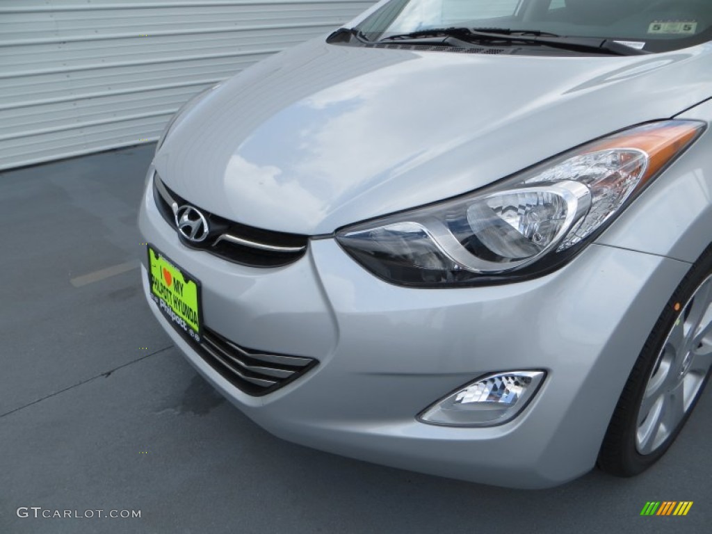 2013 Elantra Limited - Shimmering Air Silver / Black photo #12