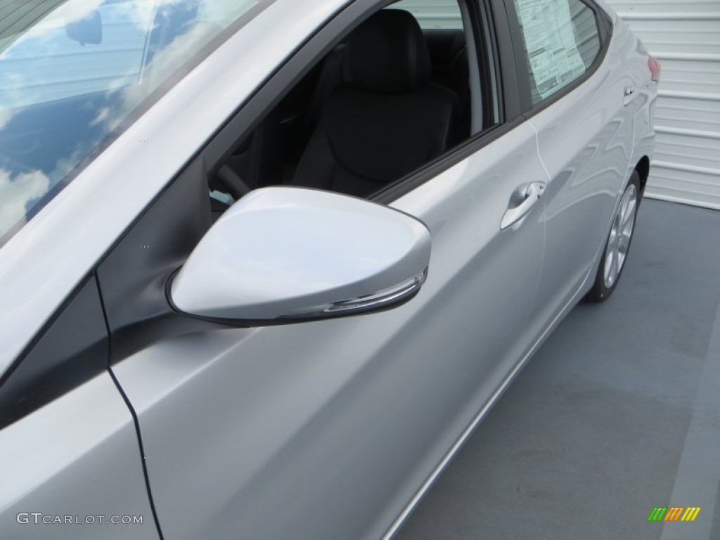 2013 Elantra Limited - Shimmering Air Silver / Black photo #14