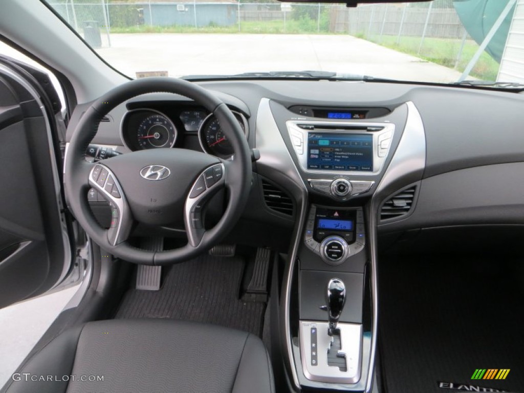 2013 Elantra Limited - Shimmering Air Silver / Black photo #25