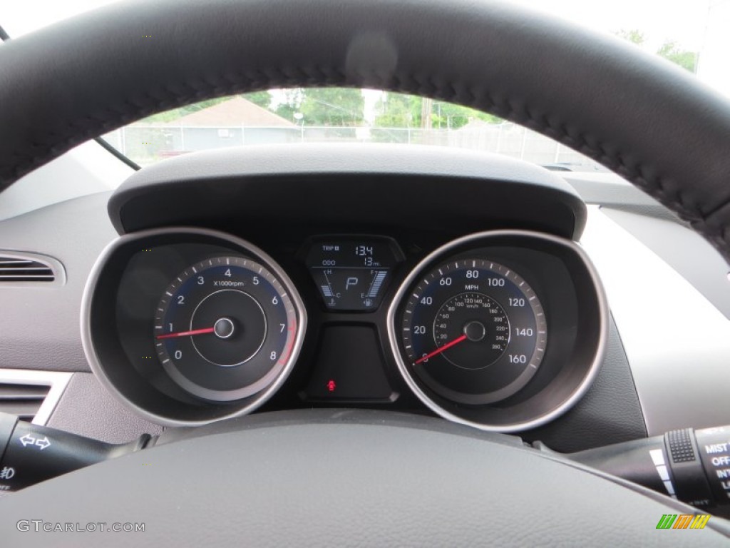 2013 Elantra Limited - Shimmering Air Silver / Black photo #31