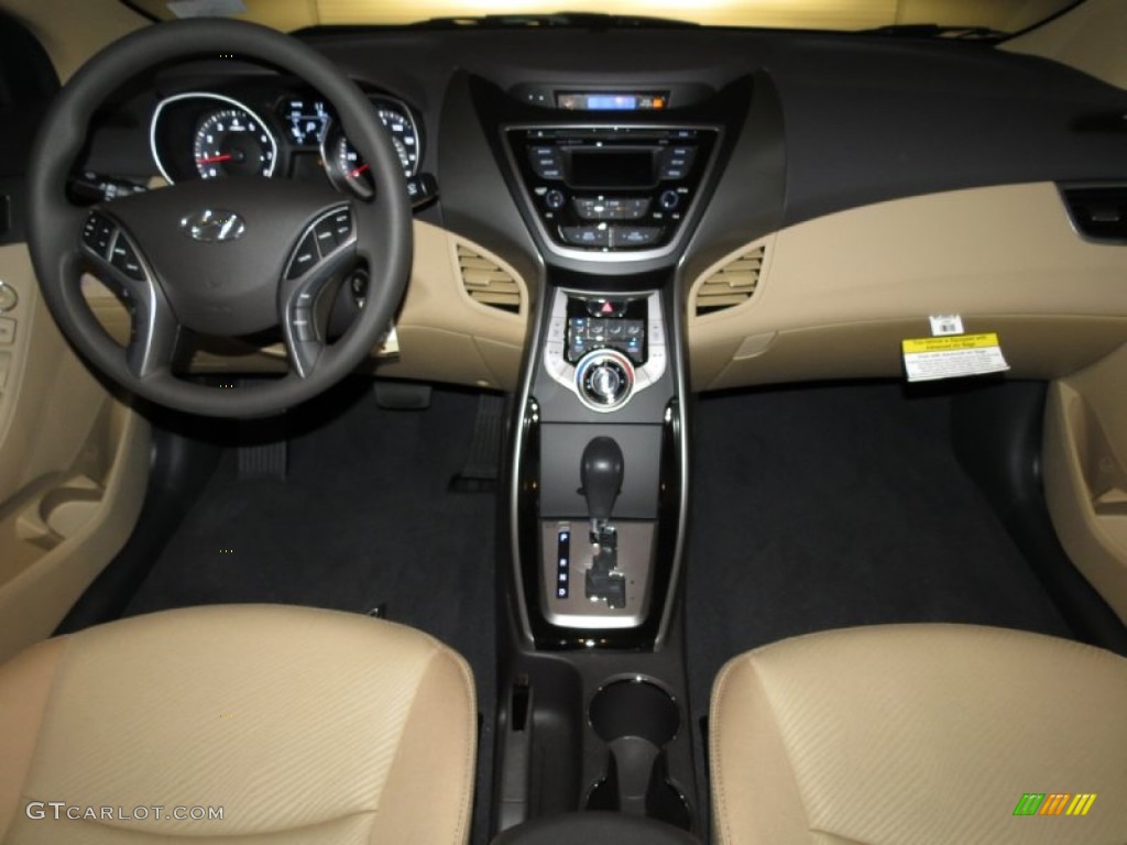 2013 Elantra GLS - Sparkling Ruby / Beige photo #3