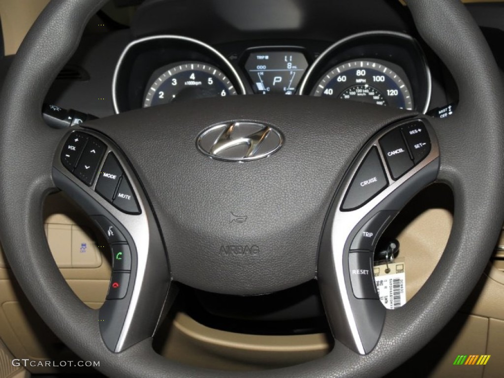 2013 Elantra GLS - Sparkling Ruby / Beige photo #4