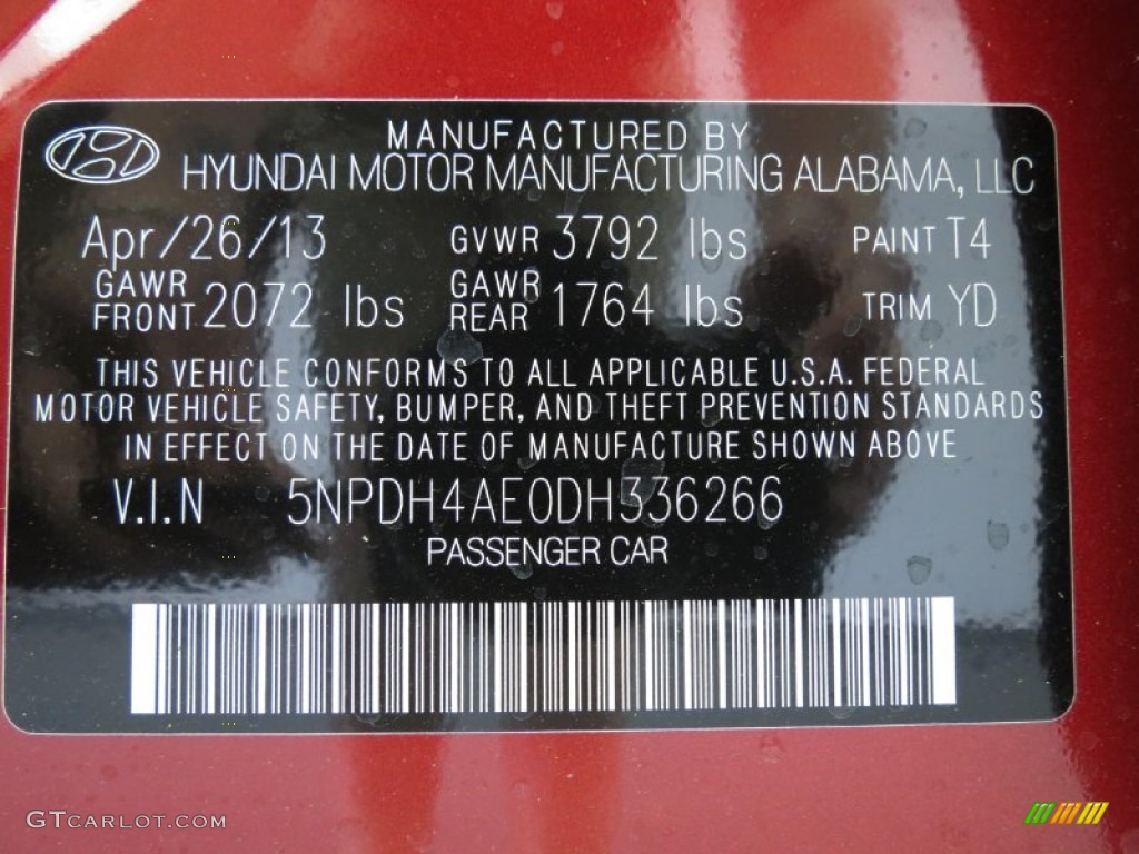 2013 Elantra GLS - Sparkling Ruby / Beige photo #6