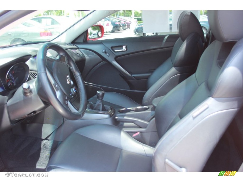 Black Leather Interior 2012 Hyundai Genesis Coupe 3.8 Grand Touring Photo #81268285