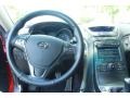 Black Leather 2012 Hyundai Genesis Coupe 3.8 Grand Touring Steering Wheel