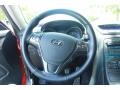 Black Leather 2012 Hyundai Genesis Coupe 3.8 Grand Touring Steering Wheel