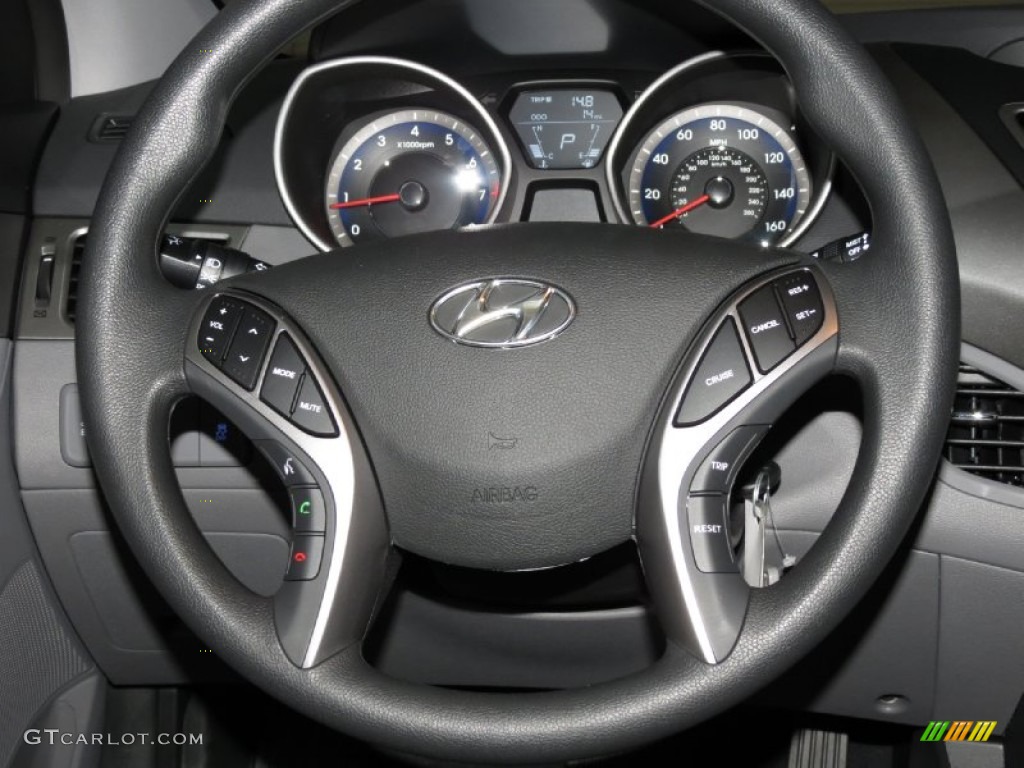 2013 Elantra GLS - Shimmering Air Silver / Gray photo #4