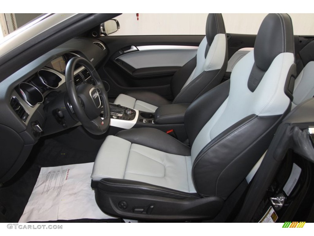 Black/Pearl Silver Silk Nappa Leather Interior 2011 Audi S5 3.0 TFSI quattro Cabriolet Photo #81268788
