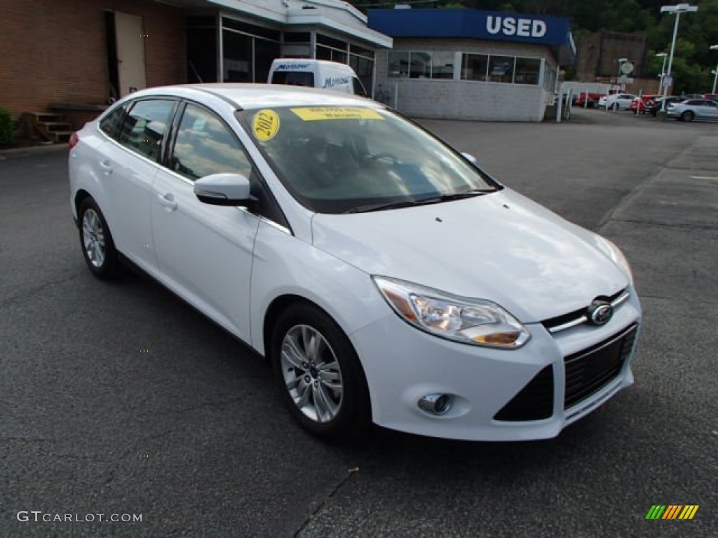 2012 Focus SEL Sedan - Oxford White / Stone photo #2