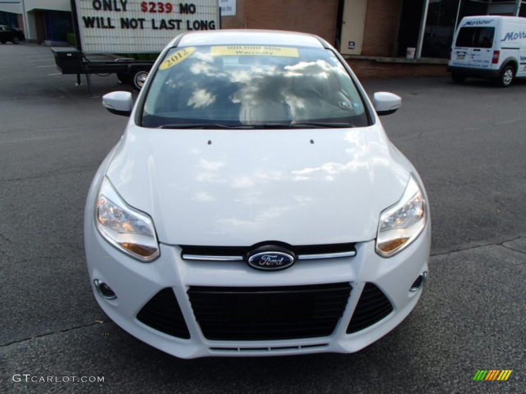 2012 Focus SEL Sedan - Oxford White / Stone photo #3