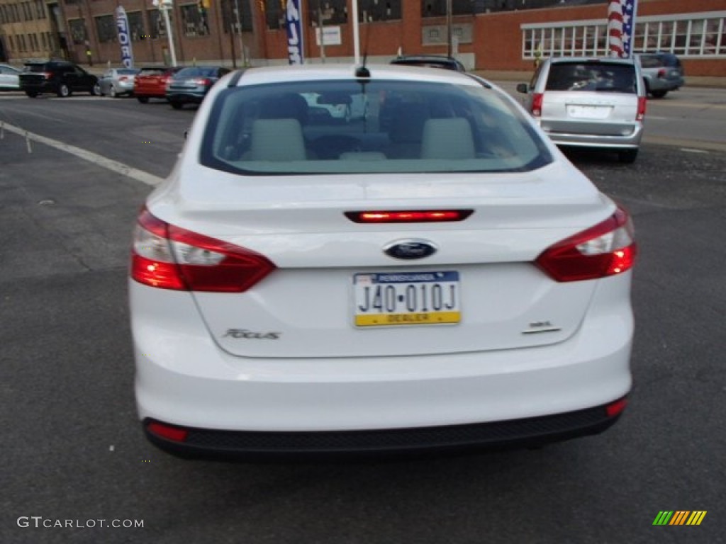 2012 Focus SEL Sedan - Oxford White / Stone photo #7