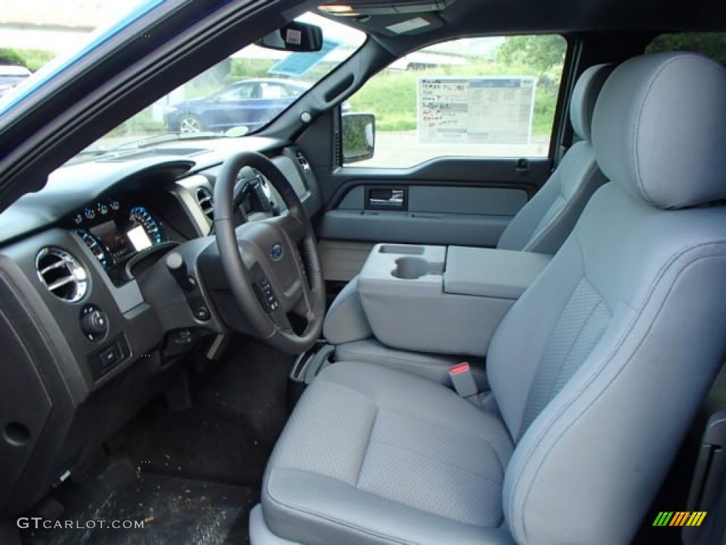 Steel Gray Interior 2013 Ford F150 XLT SuperCab 4x4 Photo #81269610