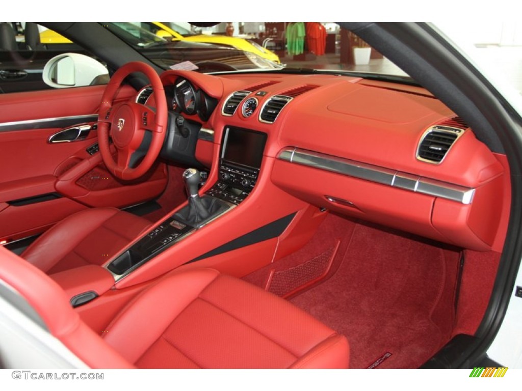 2014 Porsche Cayman S Carrera Red Natural Dashboard Photo #81269798