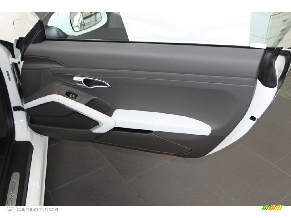 2014 Porsche Cayman Standard Cayman Model Agate Grey/Pebble Grey Door Panel Photo #81270338