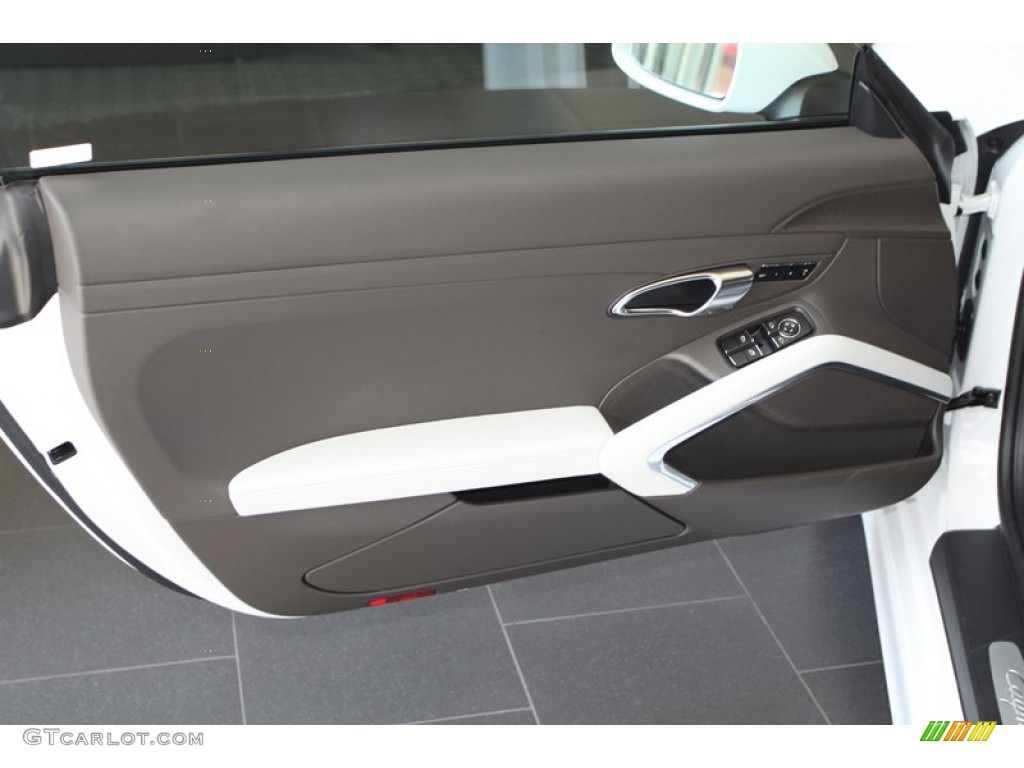 2014 Porsche Cayman Standard Cayman Model Agate Grey/Pebble Grey Door Panel Photo #81270420